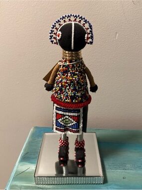 Ndebele maiden doll Handcrafted Beaded s African Doll - Multicolor